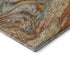 8' Rust Gray And Ivory Abstract Washable Round Rug With UV Protection