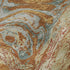 8' Rust Gray And Ivory Abstract Washable Round Rug With UV Protection