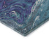 8' Teal Purple And Ivory Abstract Washable Round Rug With UV Protection