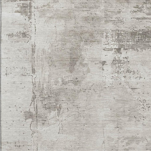 8' X 10' Beige And Ivory Abstract Washable Area Rug With UV Protection