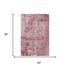 5' X 8' Blush And Mauve Abstract Washable Area Rug With UV Protection