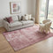 5' X 8' Blush And Mauve Abstract Washable Area Rug With UV Protection