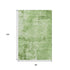 8' X 10' Green And Beige Abstract Washable Area Rug With UV Protection