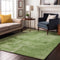 8' X 10' Green And Beige Abstract Washable Area Rug With UV Protection