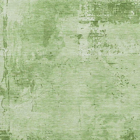 8' X 10' Green And Beige Abstract Washable Area Rug With UV Protection