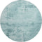 8' Aqua And Sky Blue Abstract Washable Round Rug With UV Protection