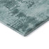 8' Aqua And Sky Blue Abstract Washable Round Rug With UV Protection