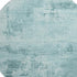 8' Aqua And Sky Blue Abstract Washable Round Rug With UV Protection