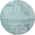 8' Aqua And Sky Blue Abstract Washable Round Rug With UV Protection