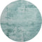 8' Teal And Aqua Abstract Washable Round Rug With UV Protection