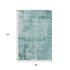 8' X 10' Teal And Aqua Abstract Washable Area Rug With UV Protection