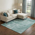 8' X 10' Teal And Aqua Abstract Washable Area Rug With UV Protection