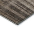 9' X 12' Brown And Taupe Striped Washable Area Rug With UV Protection