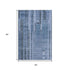 5' X 8' Navy Blue And Denim Blue Striped Washable Area Rug With UV Protection