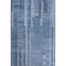 5' X 8' Navy Blue And Denim Blue Striped Washable Area Rug With UV Protection