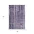 5' X 8' Purple And Lilac Striped Washable Area Rug With UV Protection