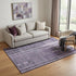 5' X 8' Purple And Lilac Striped Washable Area Rug With UV Protection