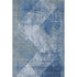 5' X 8' Blue Gray And Silver Diamond Washable Area Rug With UV Protection