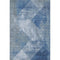8' X 10' Blue Gray And Silver Diamond Washable Area Rug With UV Protection