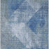 8' X 10' Blue Gray And Silver Diamond Washable Area Rug With UV Protection