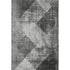 9' X 12' Gray And Silver Diamond Washable Area Rug With UV Protection