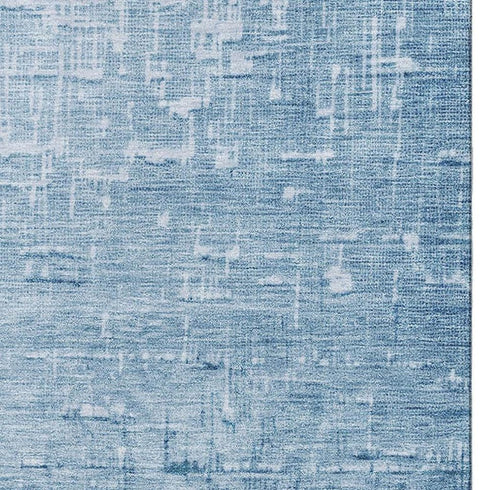 5' X 8' Blue Gray And Charcoal Ombre Washable Area Rug With UV Protection