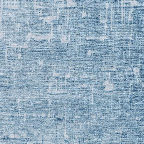 8' X 10' Blue Gray And Charcoal Ombre Washable Area Rug With UV Protection