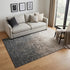 5' X 8' Khaki Gray And Charcoal Ombre Washable Area Rug With UV Protection