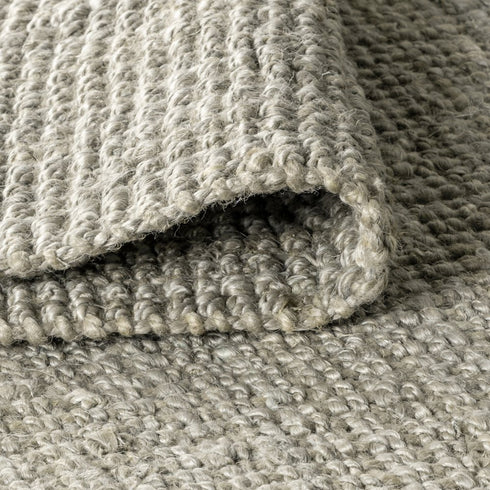 9' Gray Jute Handmade Square Rug