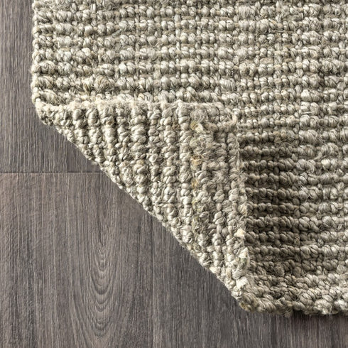 9' Gray Jute Handmade Square Rug
