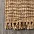 8' Natural Jute Handmade Square Rug With Fringe