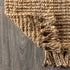 8' Natural Jute Handmade Square Rug With Fringe