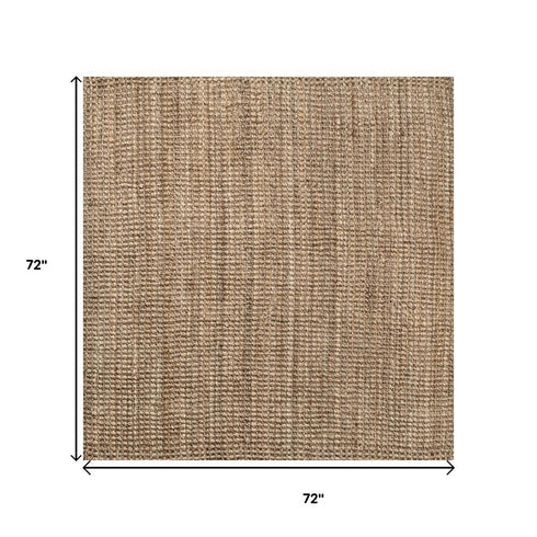 6' Natural Jute Handmade Square Rug