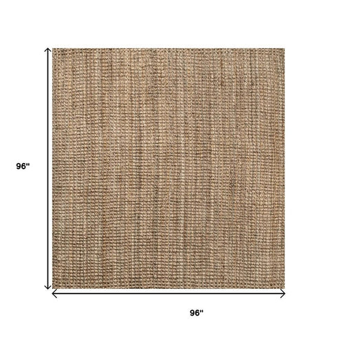 8' Natural Jute Handmade Square Rug