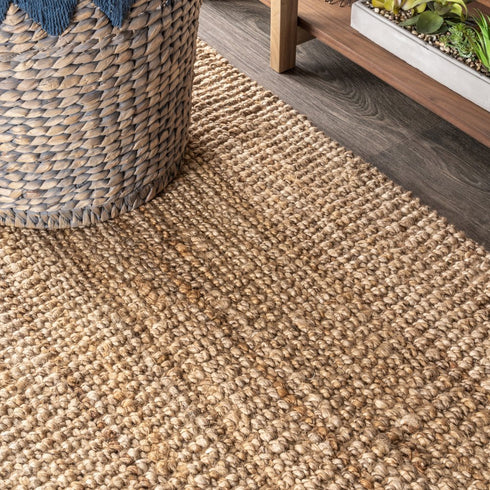 9' Natural Jute Handmade Square Rug