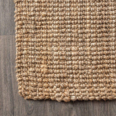 9' Natural Jute Handmade Square Rug