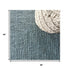8' Light Blue Jute Handmade Square Rug With Fringe