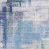 5' X 8' Blue And Ivory Abstract Geometric Washable Area Rug With UV Protection