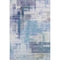8' X 10' Blue And Ivory Abstract Geometric Washable Area Rug With UV Protection