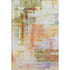 5' X 8' Coral Ivory And Gold Abstract Geometric Washable Area Rug With UV Protection