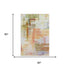 5' X 8' Coral Ivory And Gold Abstract Geometric Washable Area Rug With UV Protection