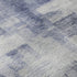 5' X 8' Denim Blue And Ivory Abstract Geometric Washable Area Rug With UV Protection