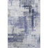5' X 8' Denim Blue And Ivory Abstract Geometric Washable Area Rug With UV Protection