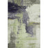 5' X 8' Fern Green Gray And Ivory Abstract Washable Area Rug With UV Protection