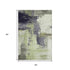 5' X 8' Fern Green Gray And Ivory Abstract Washable Area Rug With UV Protection