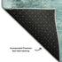 8' Teal Ivory And Charcoal Abstract Washable Round Rug With UV Protection