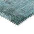 8' Teal Ivory And Charcoal Abstract Washable Round Rug With UV Protection
