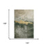 9' X 12' Fern Green And Gold Abstract Washable Area Rug With UV Protection