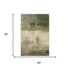 5' X 8' Fern Green And Beige Abstract Washable Area Rug With UV Protection