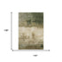 9' X 12' Fern Green And Beige Abstract Washable Area Rug With UV Protection